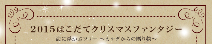 2015はこだてクリスマスファンタジー　海に浮かぶツリー　～カナダからの贈り物～